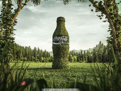 簡約小清新綠色背景